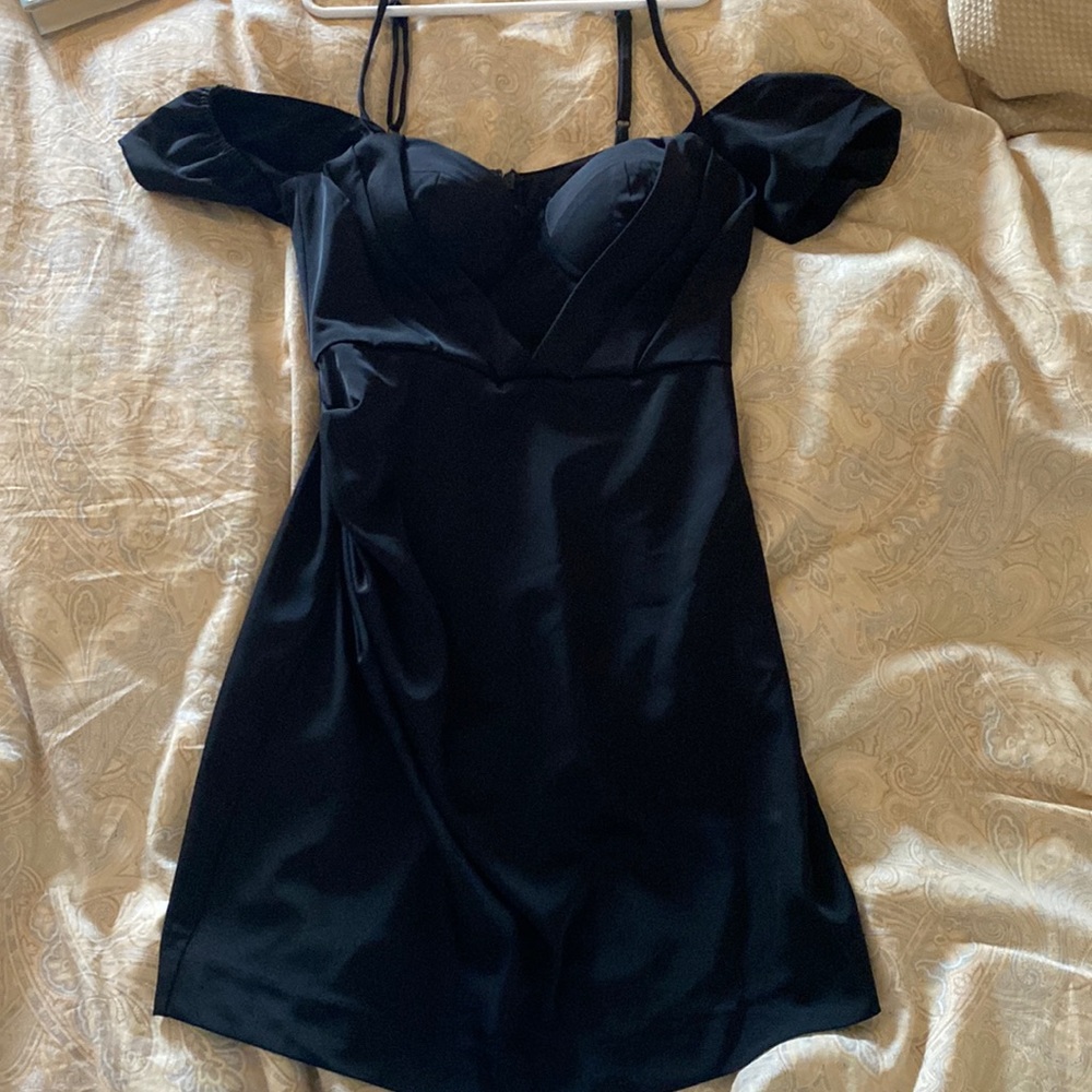 Fancy black mini dress
